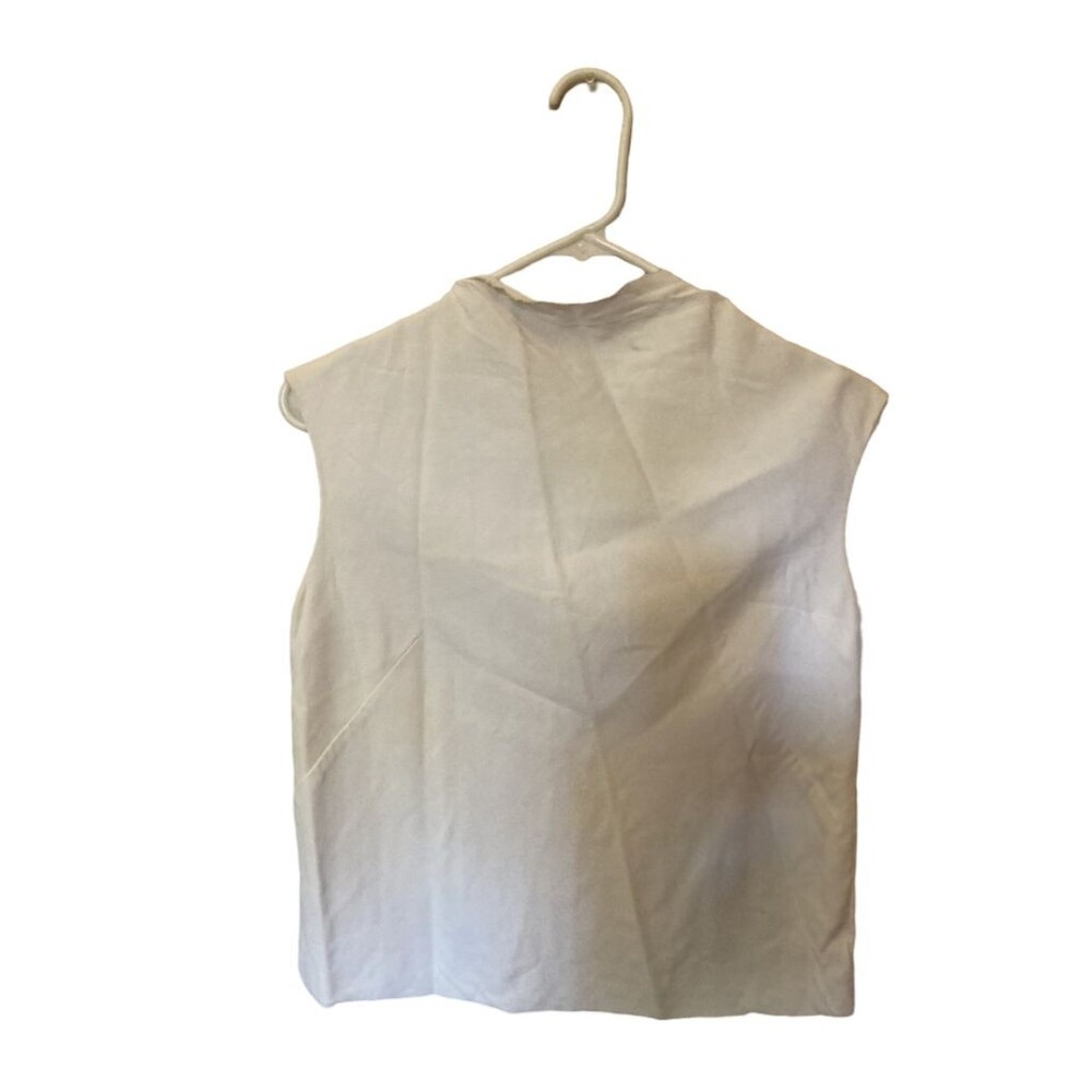 Vintage/Homemade Sleeveless Cream Ivory Top - size M